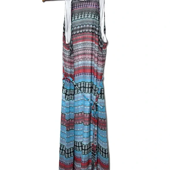 Donna Morgan Womens Boho Geometric Maxi Dress Sleeveless Halter Neck Tie Waist - threedaughtersproperties.com Donna Morgan Womens Boho Geometric Maxi Dress Sleeveless Halter Neck Tie Waist - threedaughtersproperties.com